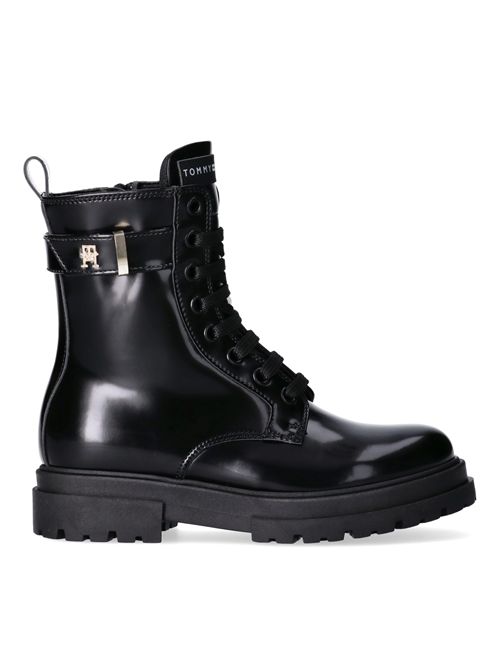 Stivali neri con logo TOMMY HILFIGER | 34028NERO